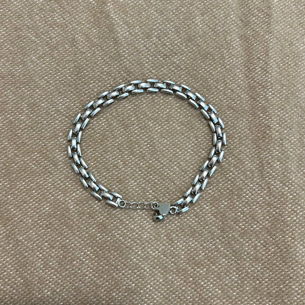 Silver chain bracelet